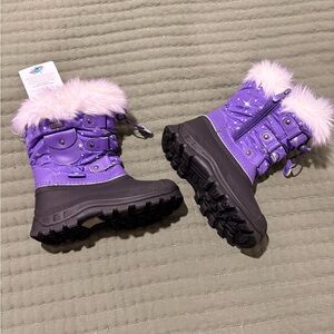 Dream Pairs Purple Kids Snow Boots